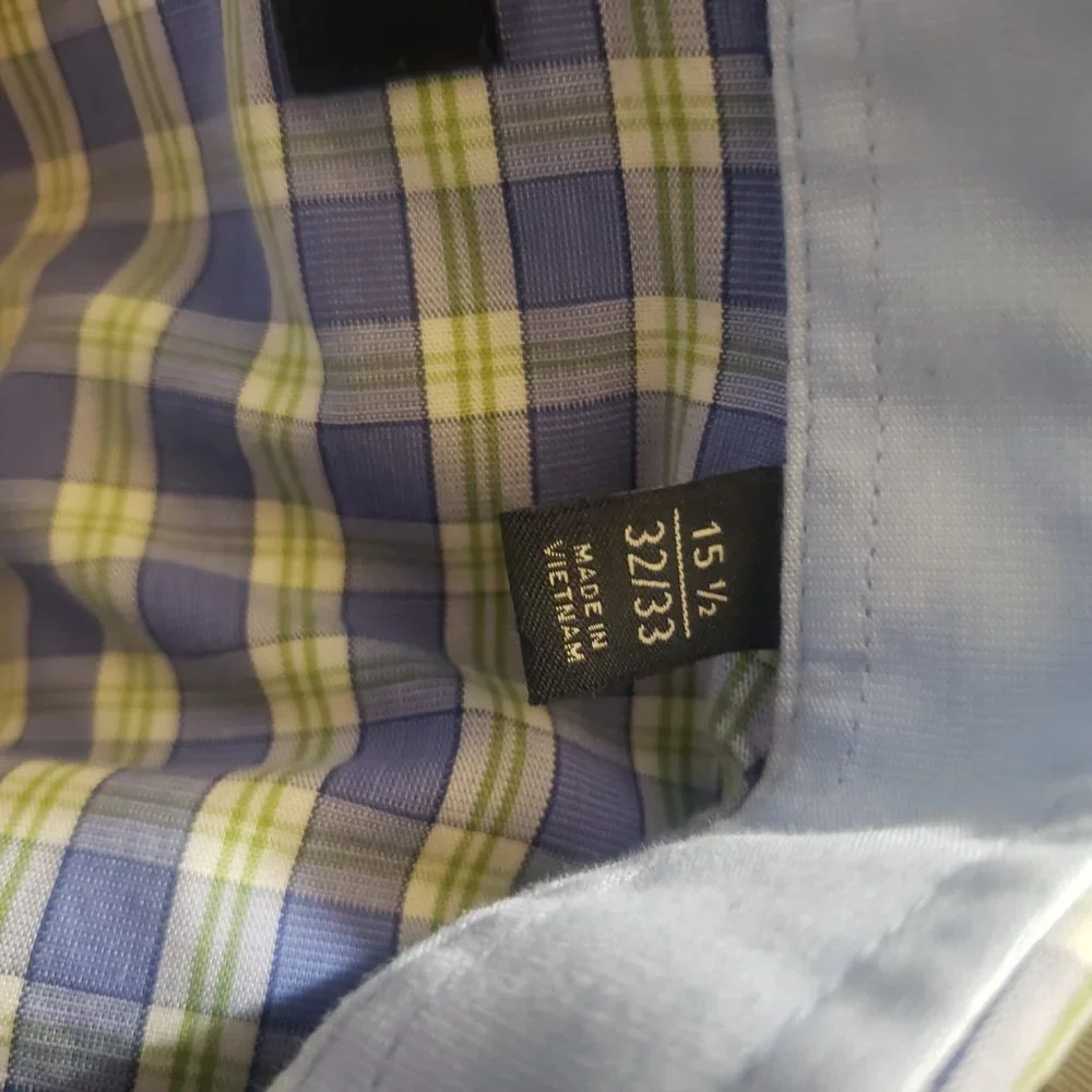 NAUTICA men's plaid button down shirt Sz 15.5